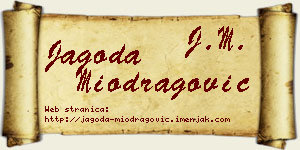 Jagoda Miodragović vizit kartica